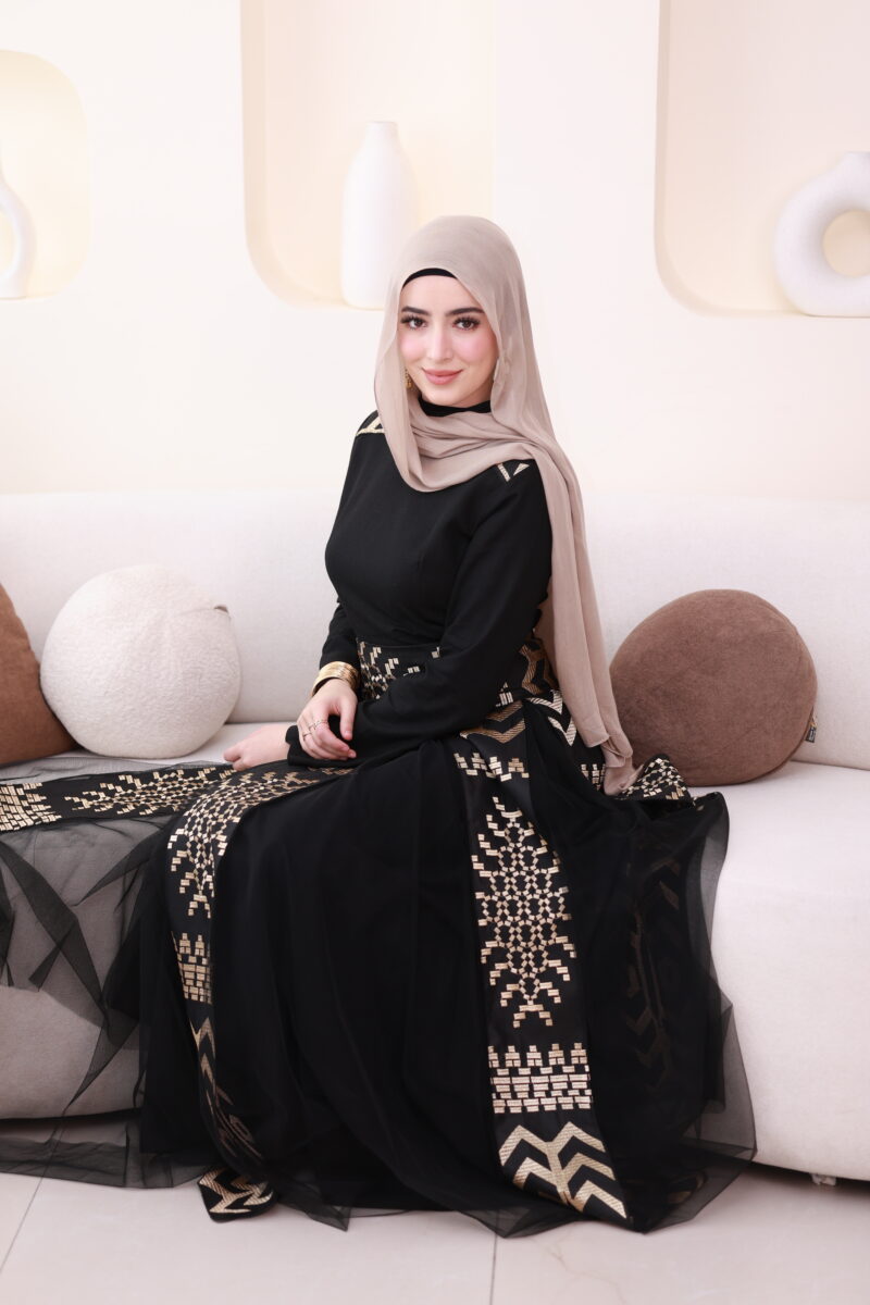 ⁦فستان ساره-أسود⁩ - الصورة ⁦3⁩