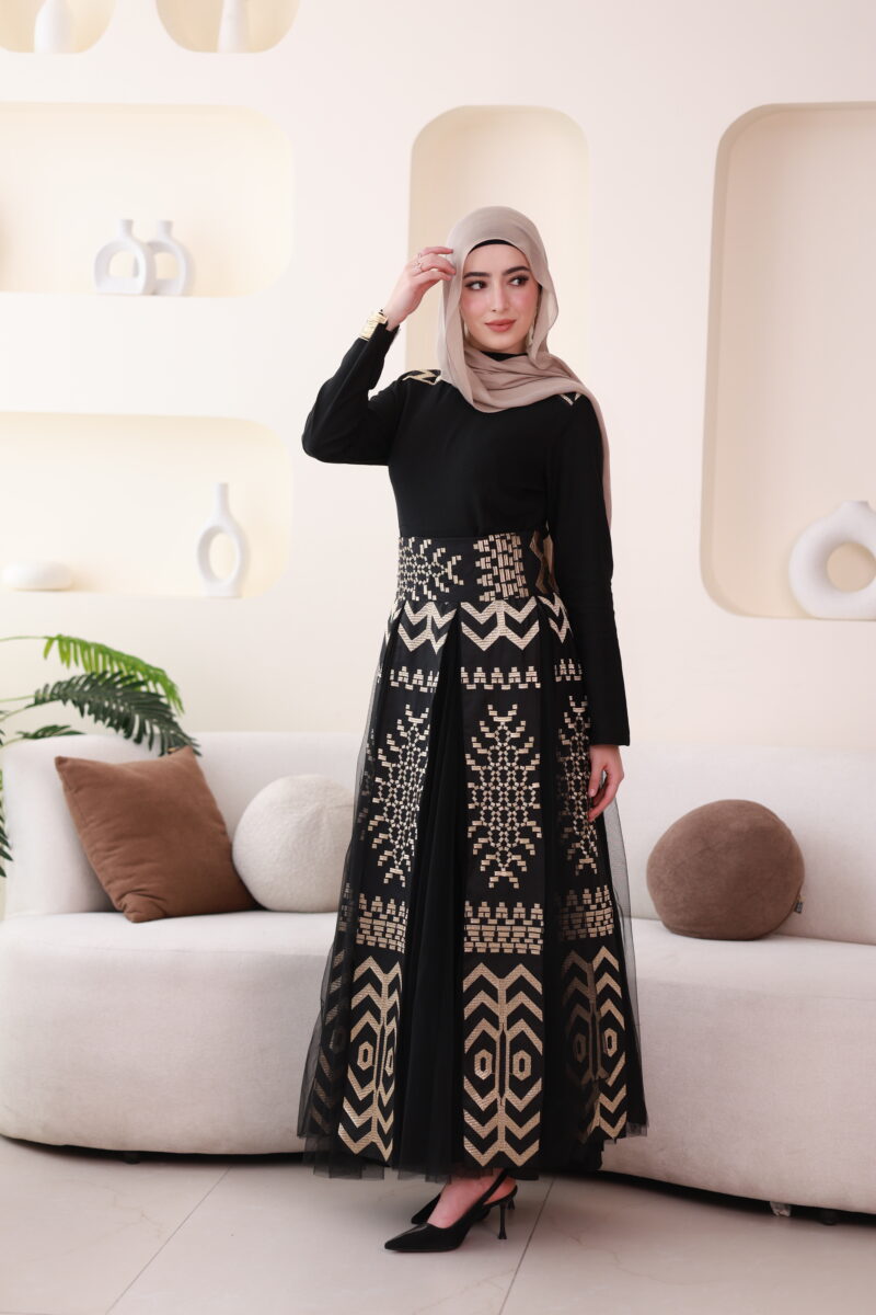 ⁦فستان ساره-أسود⁩ - الصورة ⁦4⁩