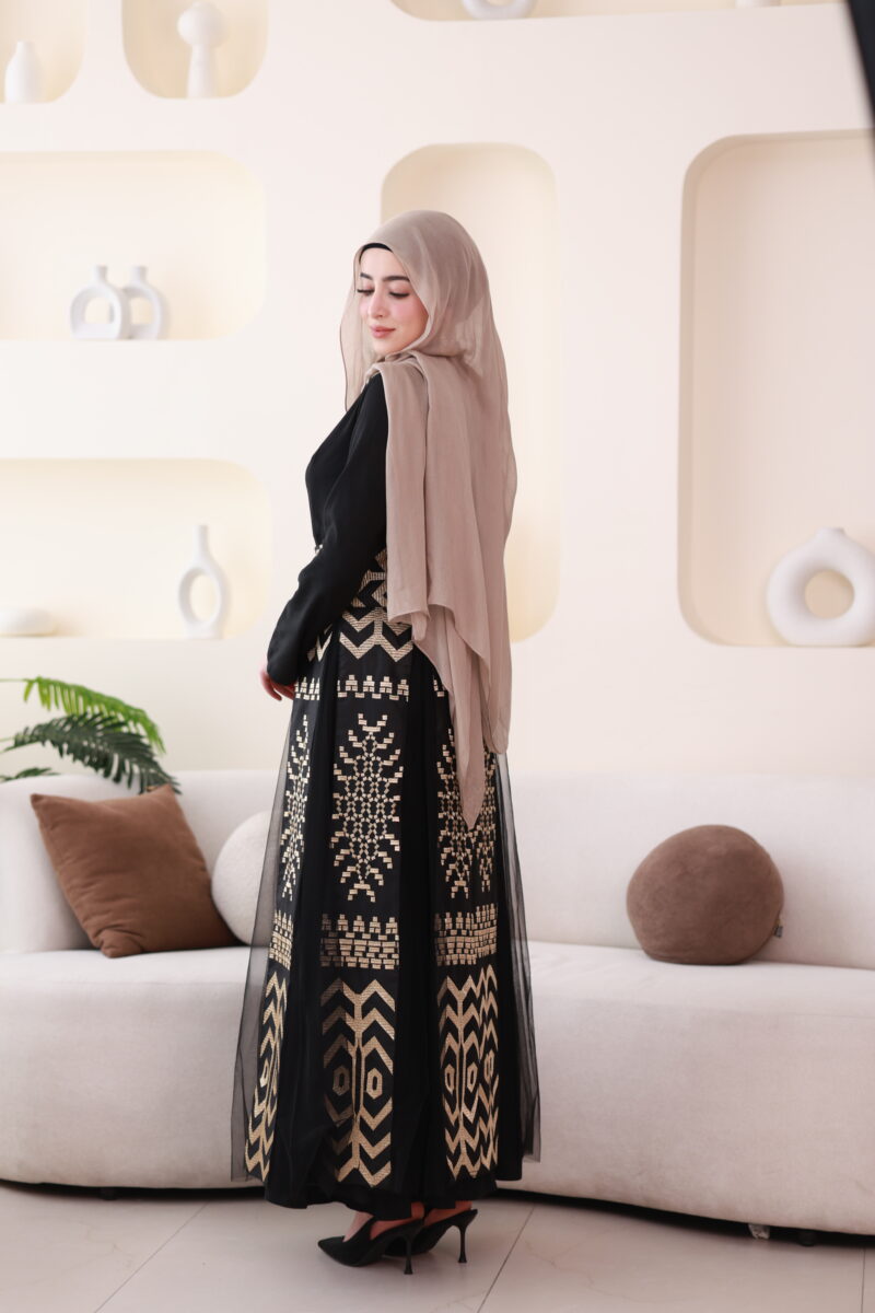 ⁦فستان ساره-أسود⁩ - الصورة ⁦5⁩