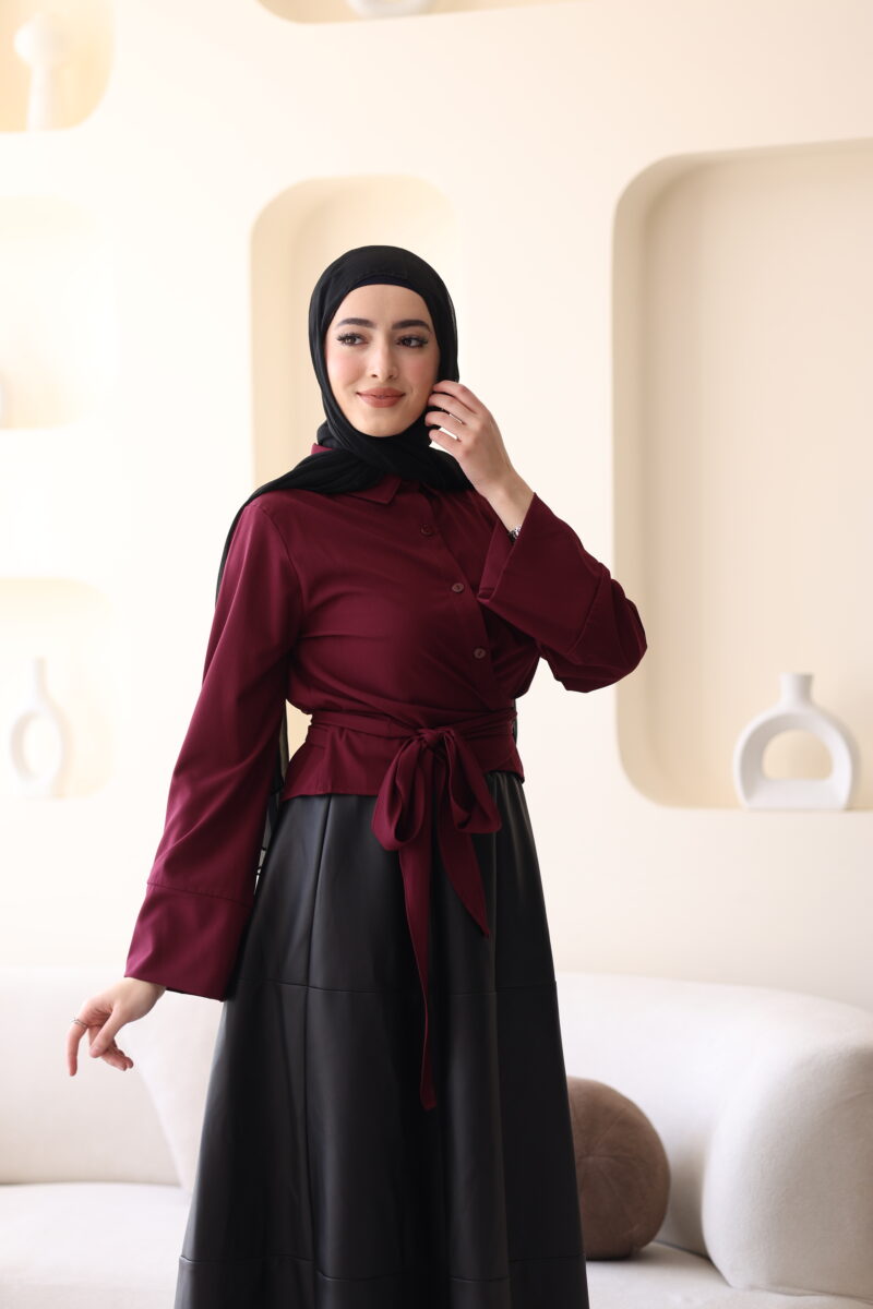 ⁦طقم لين- الأحمر⁩ - الصورة ⁦4⁩