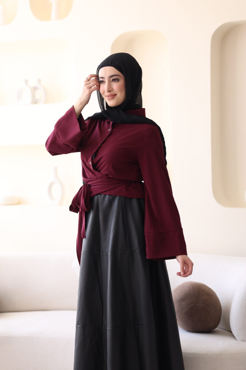 ⁦طقم لين- الأحمر⁩ - الصورة ⁦3⁩