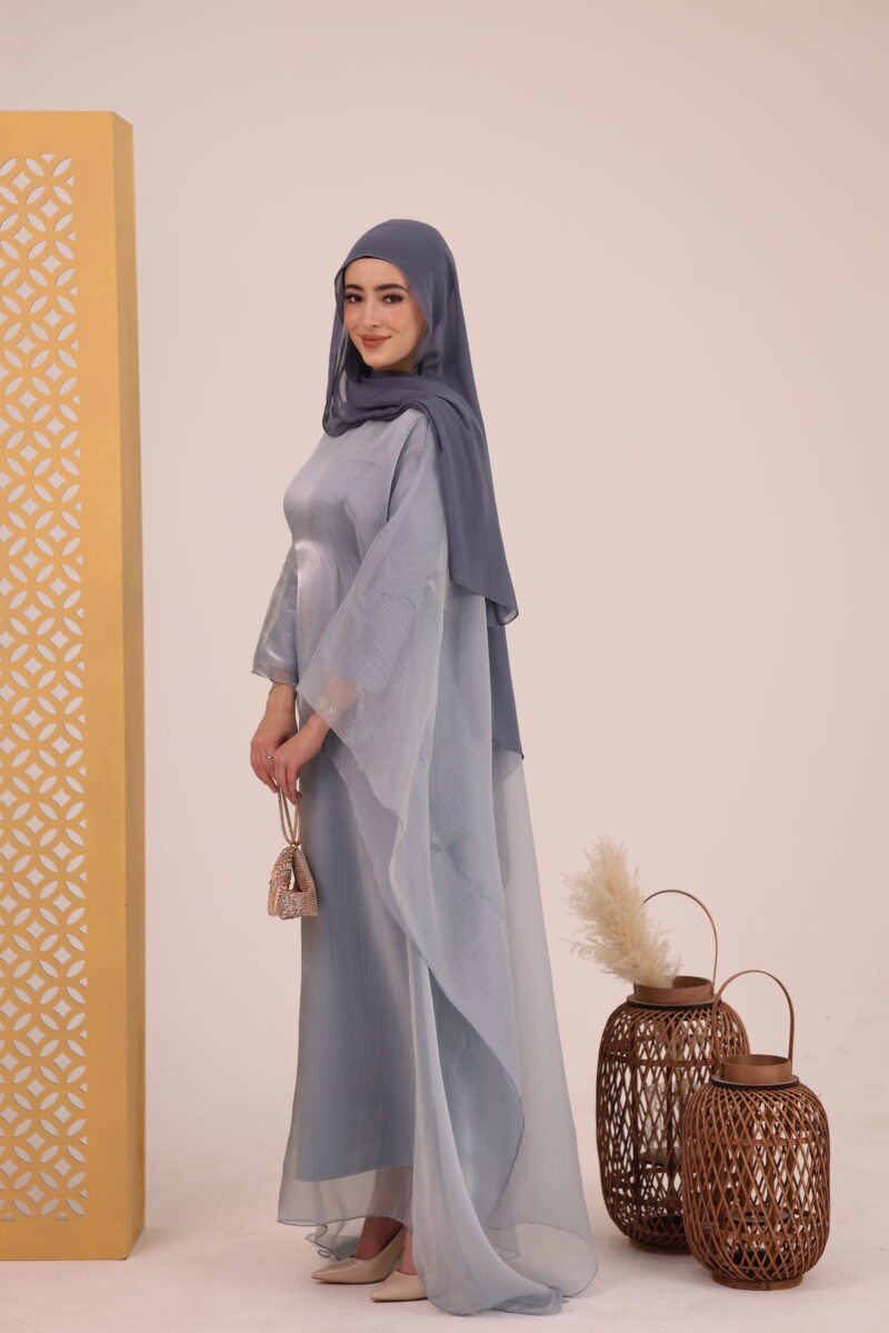 ⁦فستان سهى- أزرق⁩ - الصورة ⁦3⁩