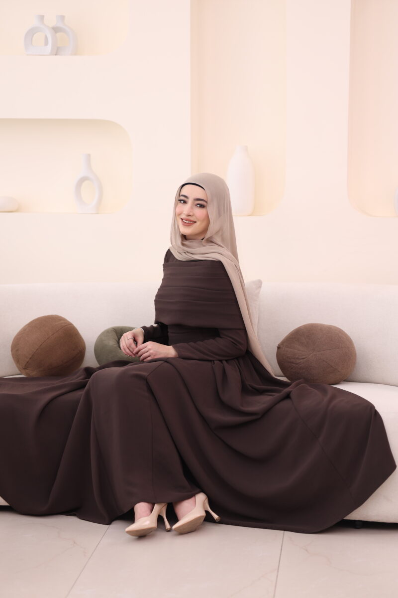 ⁦فستان ماريا-بني⁩ - الصورة ⁦2⁩