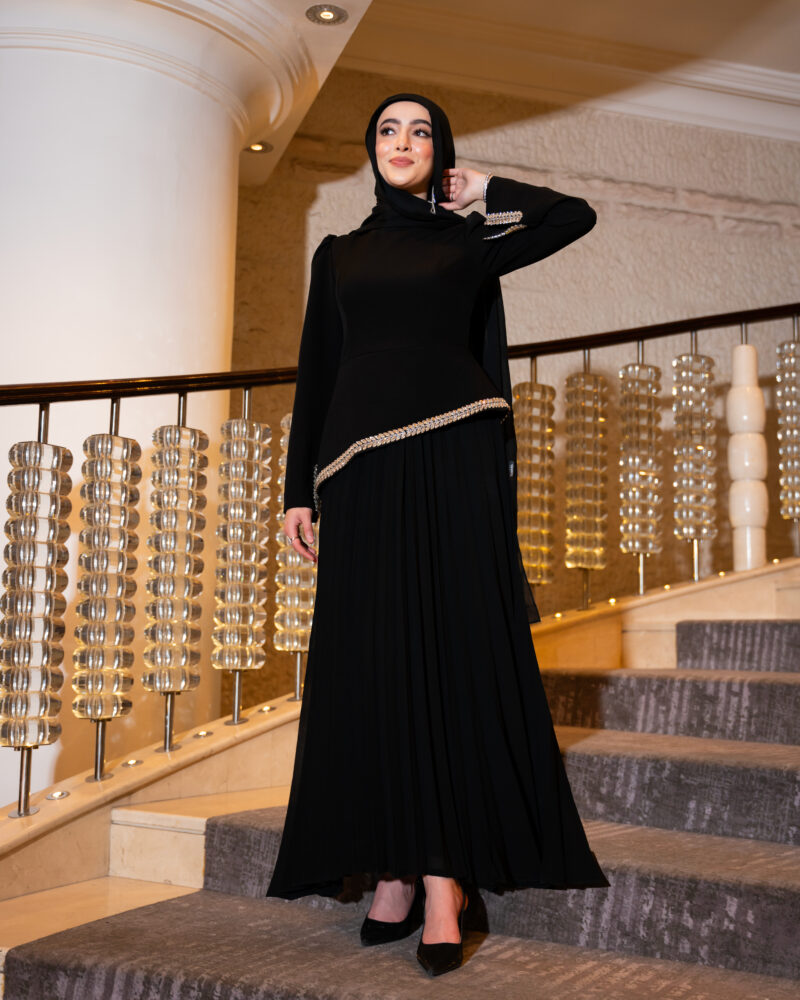 ⁦فستان جوري- أسود⁩ - الصورة ⁦3⁩