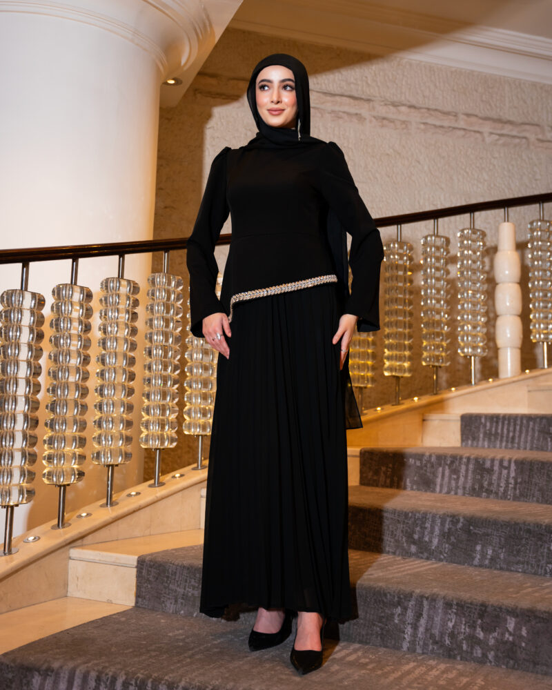 ⁦فستان جوري- أسود⁩ - الصورة ⁦4⁩