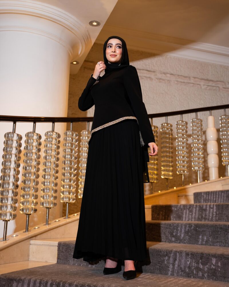 فستان جوري- أسود