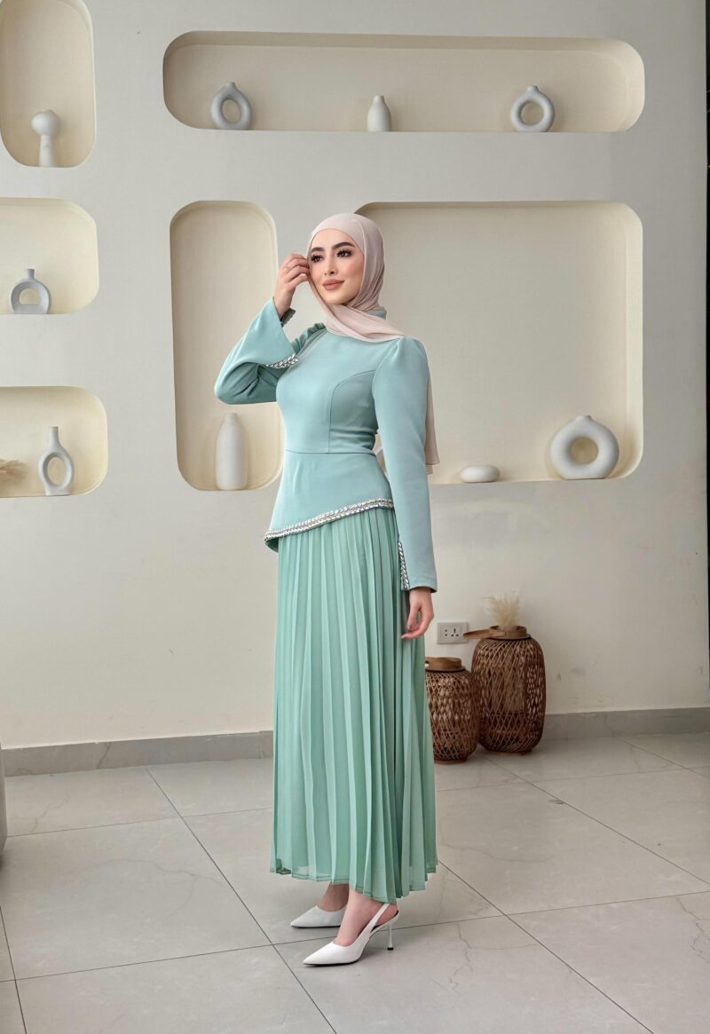 Joury Dress-Mint Green - Image 2